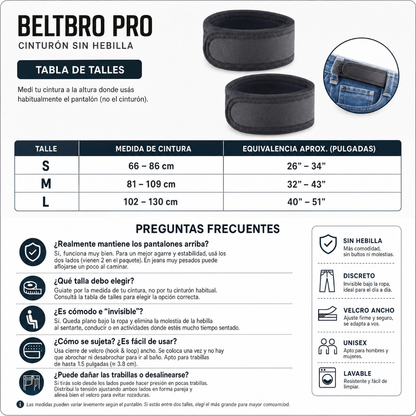 Cinturón Sin Hebilla Cinto Pro x2